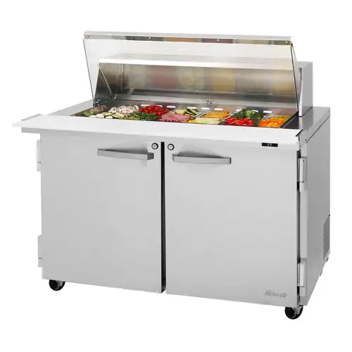 Turbo Air PST-48-18-N-CL 48 1/4" PRO Series Mega Top Sandwich/Salad Prep Table w/ Refrigerated Base, 115v