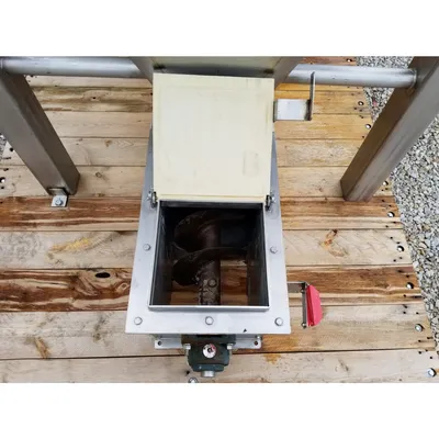 Used Stainless Steel Anderson & Dahlen Bin with 9" dia. x 7.5' L Screw Feeder