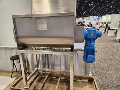 New 15 Cubic Foot Stainless Steel Ribbon Mixer, 5 HP #4679790