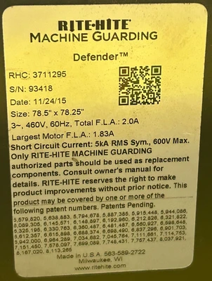 USED RITE HITE DEFENDER