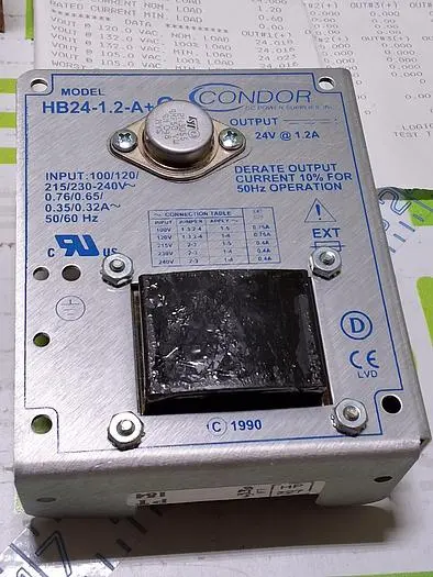 CONDOR HB24-1.2-A+ LINEAR POWER SUPPLY 24V