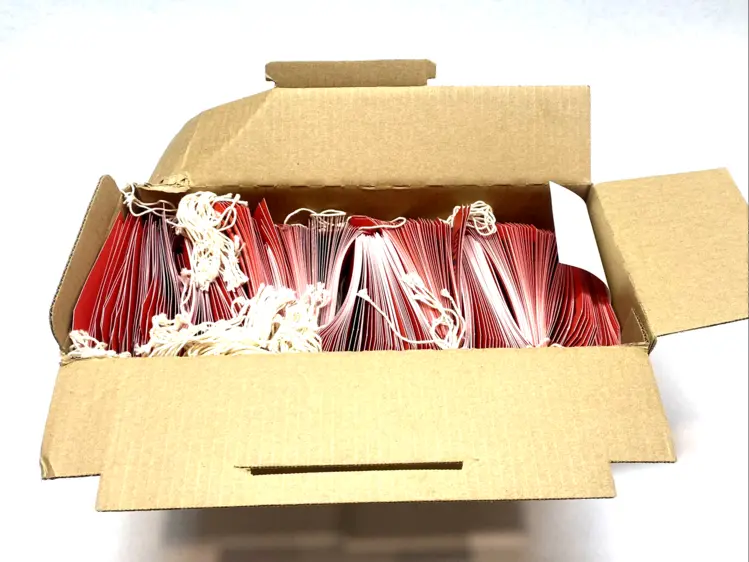 Used ULINE “OUT OF SERVICE” INSPECTION TAGS RED PRE-STRUNG LOT OF 900 Safety Products (Other) Michigan US | Maverick Industrial Sales #1092499