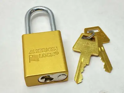 USED AMERICAN LOCK LOCKOUT PADLOCK YELLOW KEY S00615 LOT OF 10