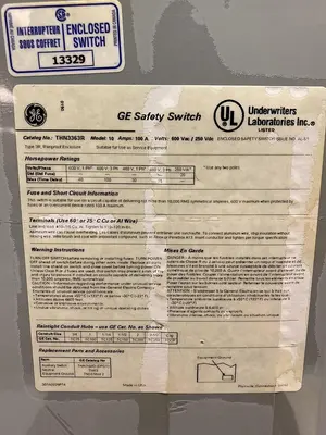 Used GENERAL ELECTRIC TH3363R Miscellaneous Equipment (Electrical & Power) Ohio US | Surplus Asset Holdings #1242642