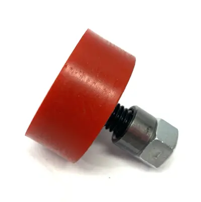 New | in-Stock None Abrasion-Resistant Threaded-Stud Idler Roller, 80A Red Hard Durom Construction Equipment Parts Michigan US | Maverick Industrial Sales #1396756