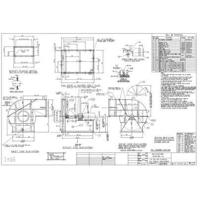 8,800 CFM @ 50" SP Barron Flo-Tech Hi Temp pressure 100HP Stainless Blower Fan