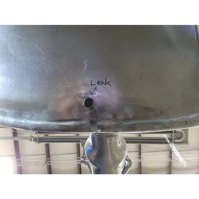 Used Stainless Steel Sanitary Insulated Slant bottom Liquid Tank  - 500 Gallon