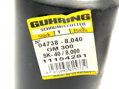 9047380080400 | Guhring  Shrink Fit Chuck SK40 8mm - New