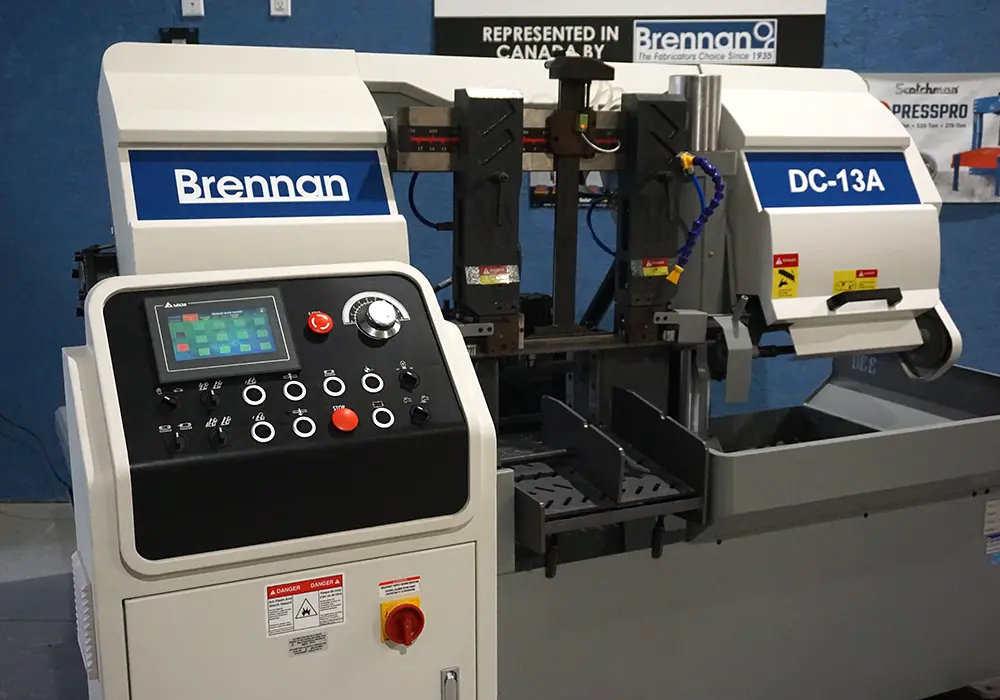 New | in-Stock BRENNAN DC-13A Horizontal Dual Column Band Saws Ontario CA | Brennan Machinery #1412436