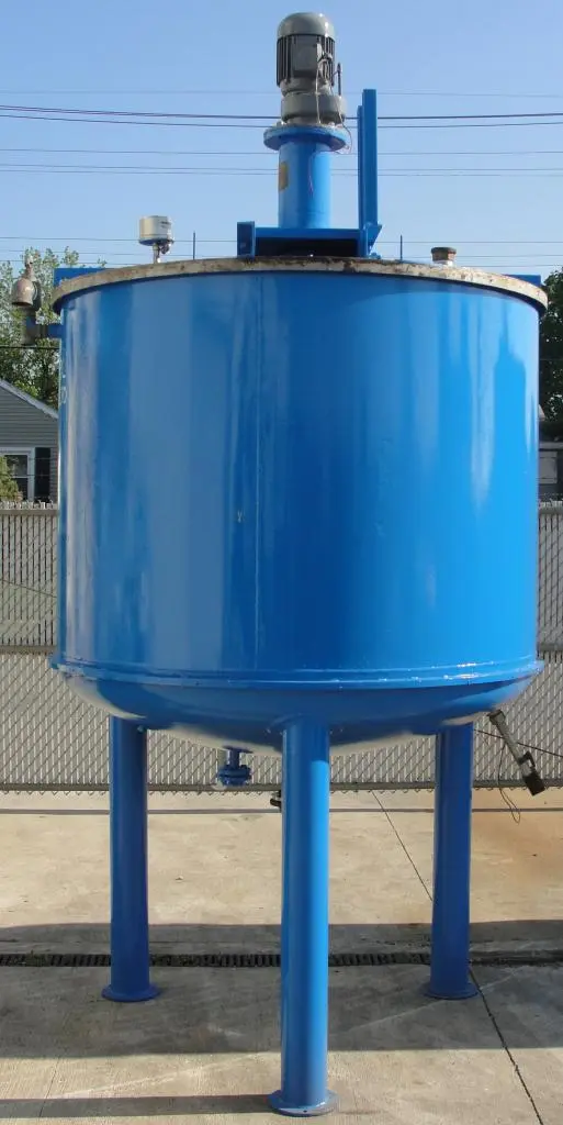 SPC5270  Tank 530 gallon vertical tank, Stainless Steel Contact Parts, 21.7 psi @ 248° F jacket, 1.5 hp agitator, dish