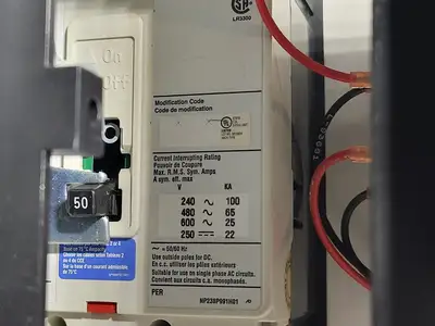 50 Amp, 480V, 3 PH Motor Starter Panel / MCC