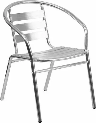 Aluminum Slat Back Indoor-Outdoor Restaurant Chair
