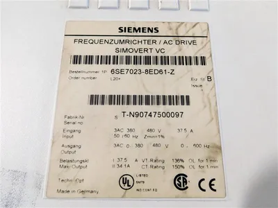 USED SIEMENS 6SE7023-8ED61-Z