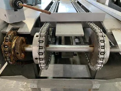 Pneumatic Press on Chain Conveyor