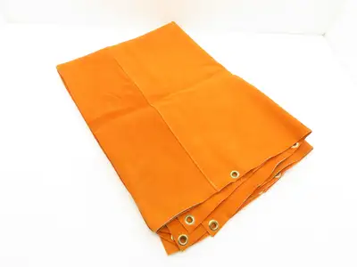 Cowhide Leather Welding Blanket Screen Curtain w/Eyelets 66" x 48"