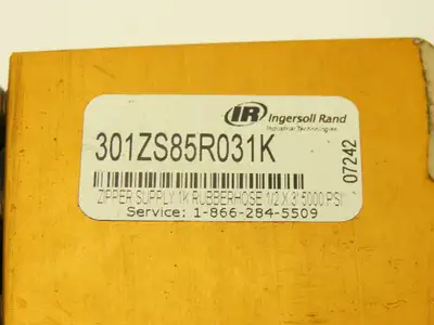 Ingersoll Rand 301ZS85R031K Zipper Supply 1K Rubberhose 1/2x36" Hose 5000psi