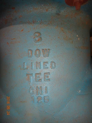 8" Saran Lined Dow Tee, 125