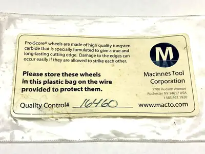 532 | Macto  Pro-Score Carbide Cutting Wheels - New – Open Box