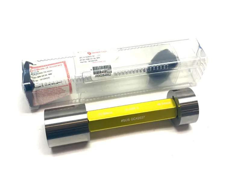 Used VERMONT GAGE TRILOCK GO/NO-GO ASSEMBLY STEEL CLASS X 45.99+MM/46.04-MM Pin & Plug Gages Michigan US | Maverick Industrial Sales #1123052