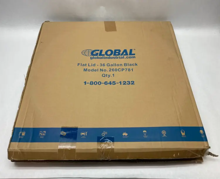 New | in-Stock GLOBAL INDUSTRIAL STEEL FLAT LID, BLACK, FOR 36GAL TRASH CAN Misc Industrial Equipment | Maverick Industrial Sales #1103800
