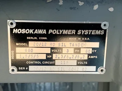 Used HOSOKAWA POLYMER SYSTEMS 20/12 RO SIL TANDE Granulators Ohio US | HGR 24 #733653