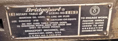 BRIDGEPORT Rotary Table Tooling & Accessories, Rotary Table | Machinery Central (5)