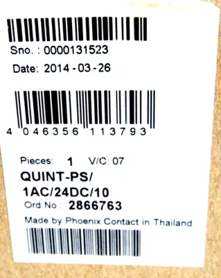 NEW PHOENIX CONTACT QUINT-PS/1AC/24DC/10 POWER SUPPLY QUINTPS1AC24DC10 2866763