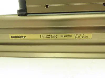 Numatics S1011400010AMO Pneumatic Rodless Cylinder 40mm Bore x 10" Stroke 145PSI