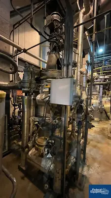 USED GEA 6.3 Sq Meter / 67 Sq Ft GEA Canzler Thin Film Evaporator, 904L S/S, 3.2/16 Bar