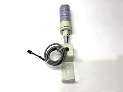 USED PATLITE WHITE LED STACK LIGHT TOWER 50MM DIAMETER W/ 1" POLE