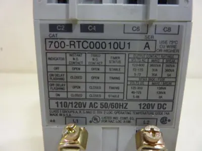 USED ALLEN BRADLEY 700-RTC00010U1 SER A