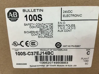 Used ALLENBRADLEY 100SC37EJ14BC PLC Contactors Ohio US | HGR 24 #1478335