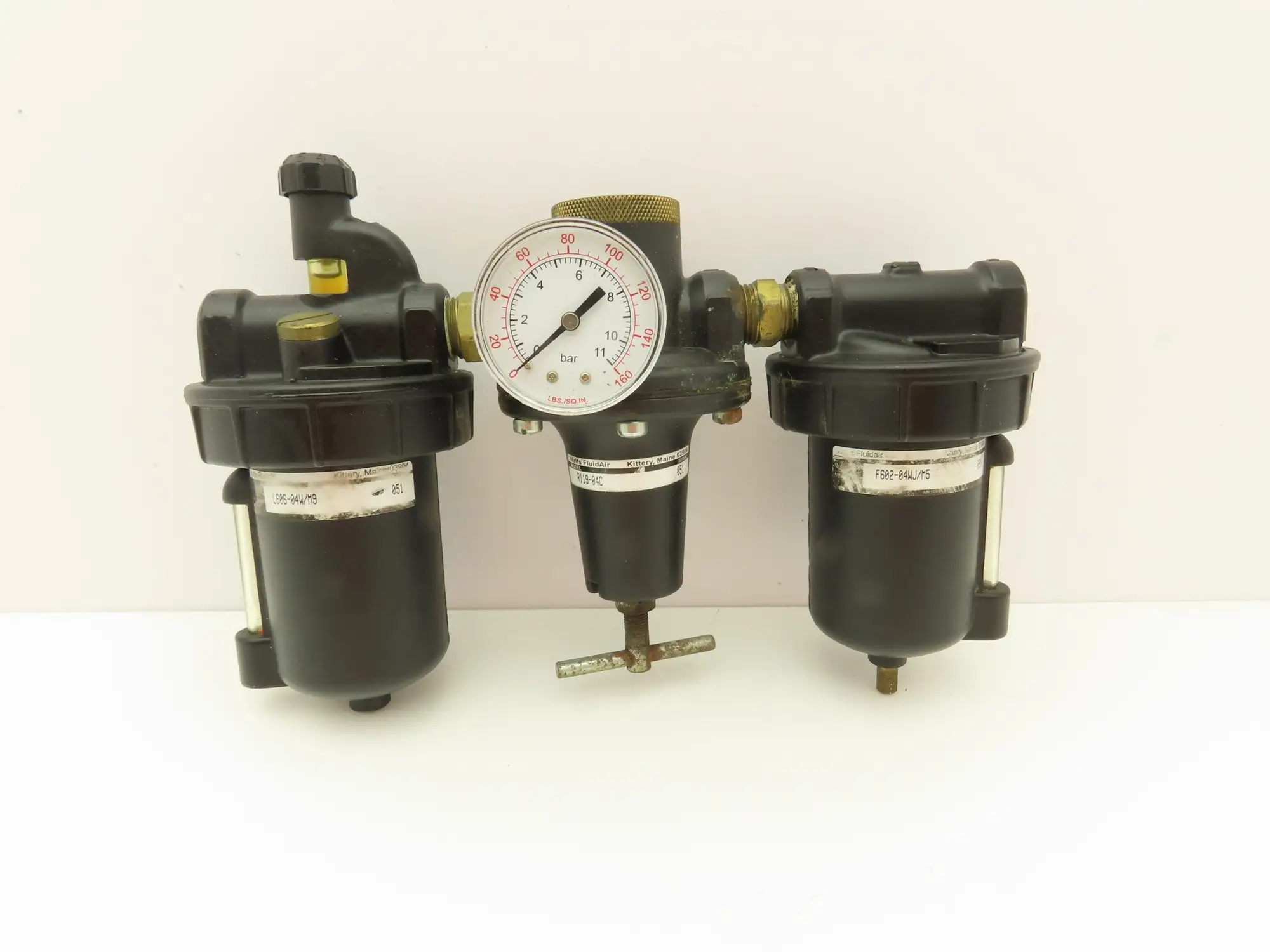Watts Fluidair Pneumatic Air Filter Regulator Lubricator Combo 1/2"NPT