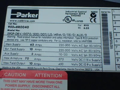 Used PARKER 955+8R0040 Variable Speed Drives Ohio US | HGR 24 #782588