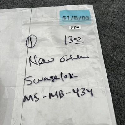 New | in-Stock Swagelok MS-MB-43Y Pump & Valve Parts California US | Davliegogo LLC #1705399