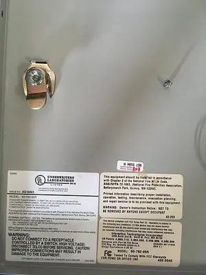 SECURITY FIRE & BURGLARY WARNING SYSTEM CONTROL UNIT WITH EDISON SECURITY KEYPAD