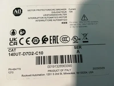Used 2023 ALLENBRADLEY 140UTD7D2C10 Circuit Breakers Ohio US | HGR 24 #1542142