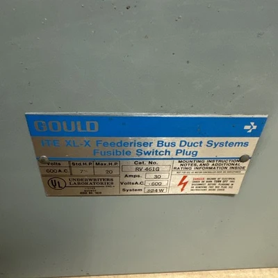 NOS Gould Siemens ITE Bus Plug  XL-X Cat# RV461G 30 Amp Warranty 🇺🇸
