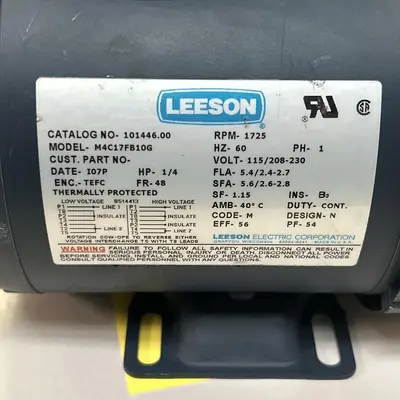 Used LEESON 101446.00 Industrial Controls Ohio US | Surplus Asset Holdings #1295320