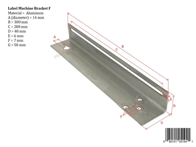 USED PRO-FILL INC LABEL MACHINE BRACKET G