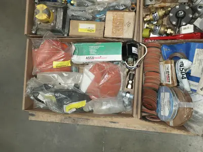 3 PALLETS OF ASSORTED VALVE AND REPLACEMENT PARTS