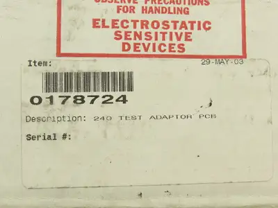 0178724 Rev 004 240TST ADPT Rev 004 Charge Plate Test Board 2