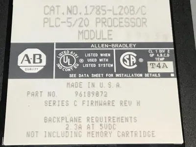 USED ALLEN BRADLEY 1785-L20B SER C