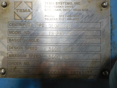 Used Alfa Laval TS 210 FK Decanter Centrifuges Ohio US | Equipment Recovery Corp. #1331316