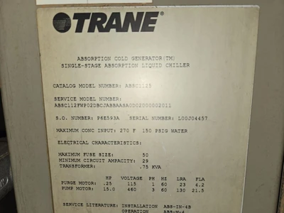 USED TRANE ABSC1125