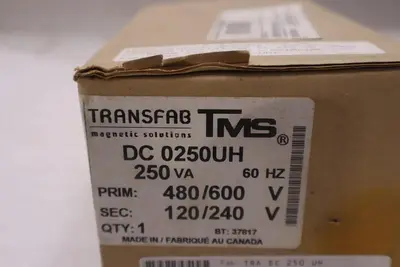 TRANSFAB TMS DC 0250UH 250V NEW IN BOX STOCK GF-1055