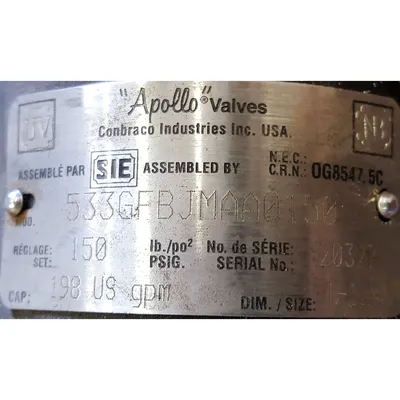 Combraco Apollo Valve - Model 533GFBJM