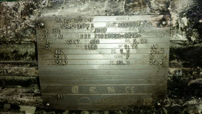 US Motors 20HP; 1180RPM; 460V; Frame: 326UD D02 99025933-001R-06