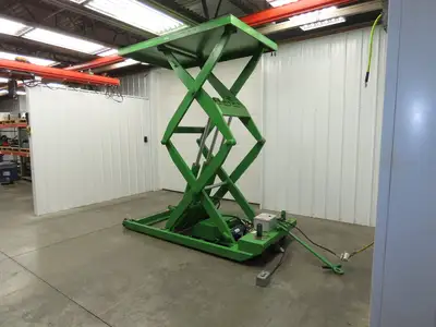 Hydraulic Lift Table 10000lb 5 Ton 102" Travel 78x48" 3Ph 5Hp Leeson Mobile