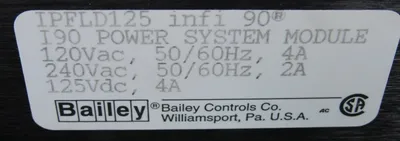 REFURBISHED ABB IPFLD125 POWER SYSTEM MODULE INFI 90